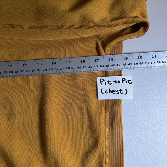 Reigning Champ Pima Cotton Crewneck Sweatshirt - Men's Size S - Mustard Yellow - Picture 6 of 8